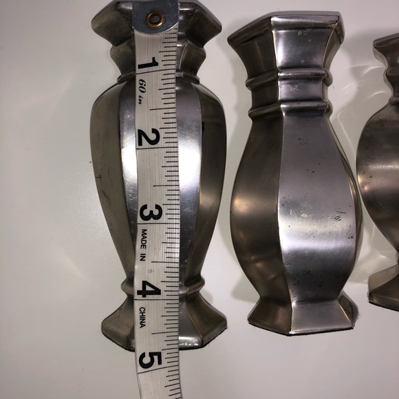 Pottery Barn Set of 3 Silver Finish Candle Holders - Picture 5 of 7